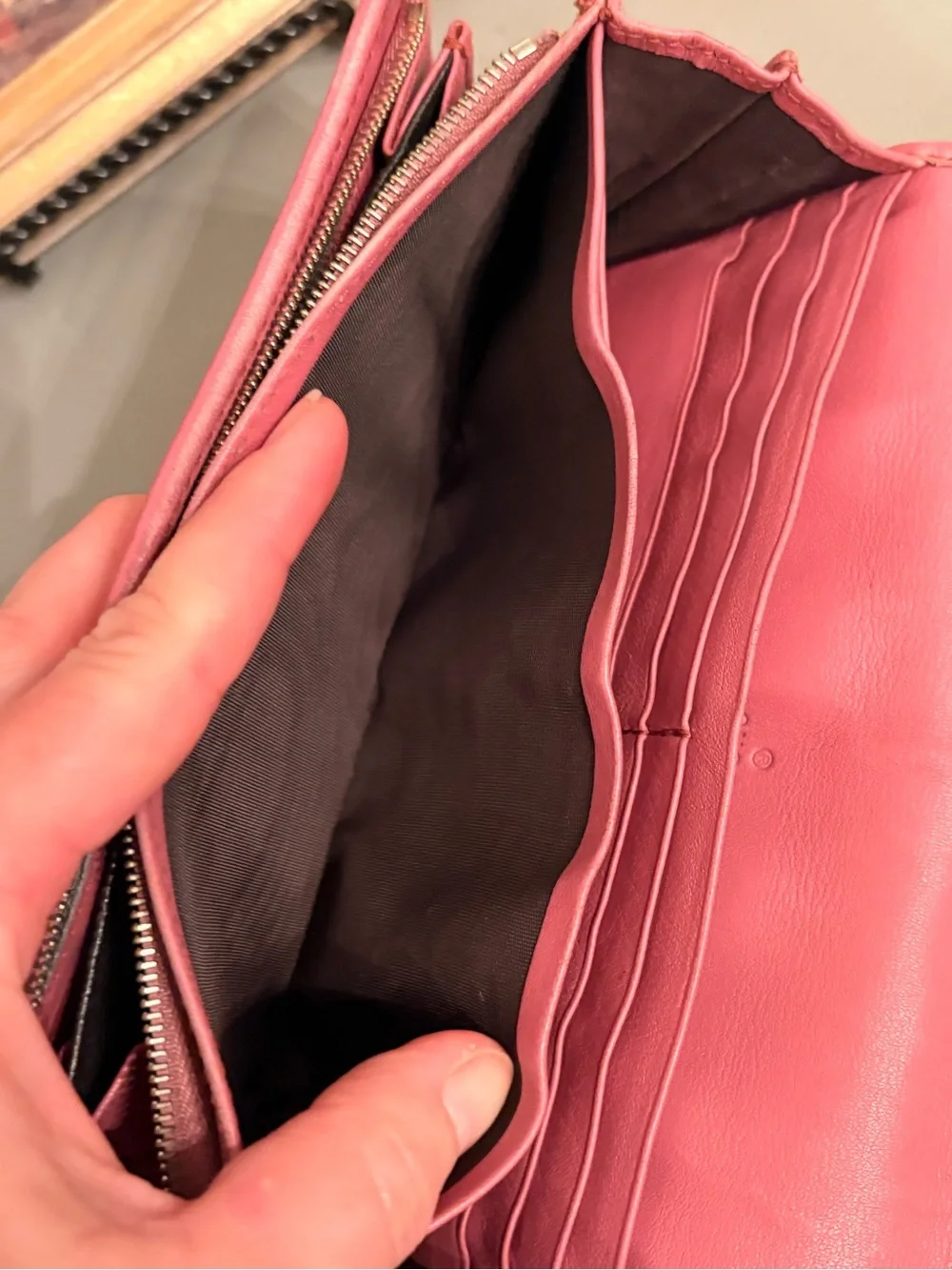 Vintage Gucci Interlocking G Canvas Continental Flap Wallet with Pink Leather - Picture 8 of 16